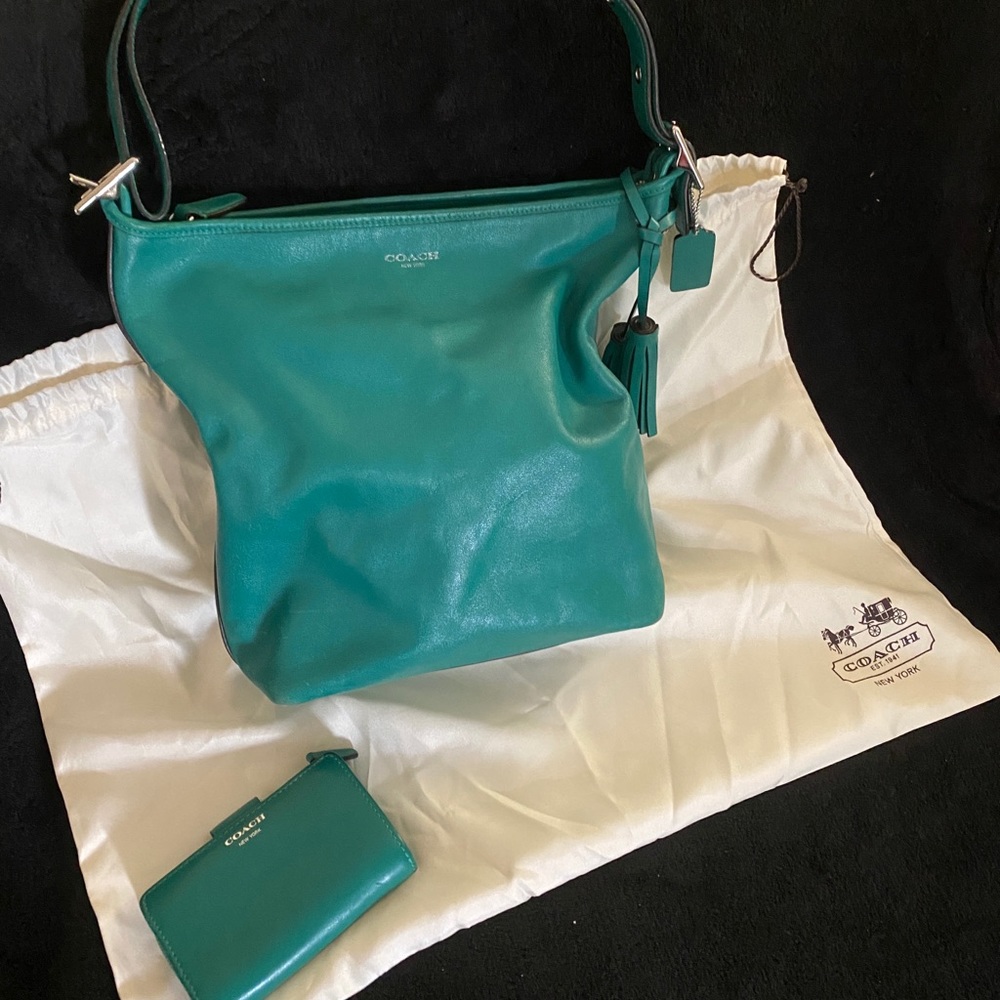 COACH Leather Legacy Tassel Duffel + Wallet